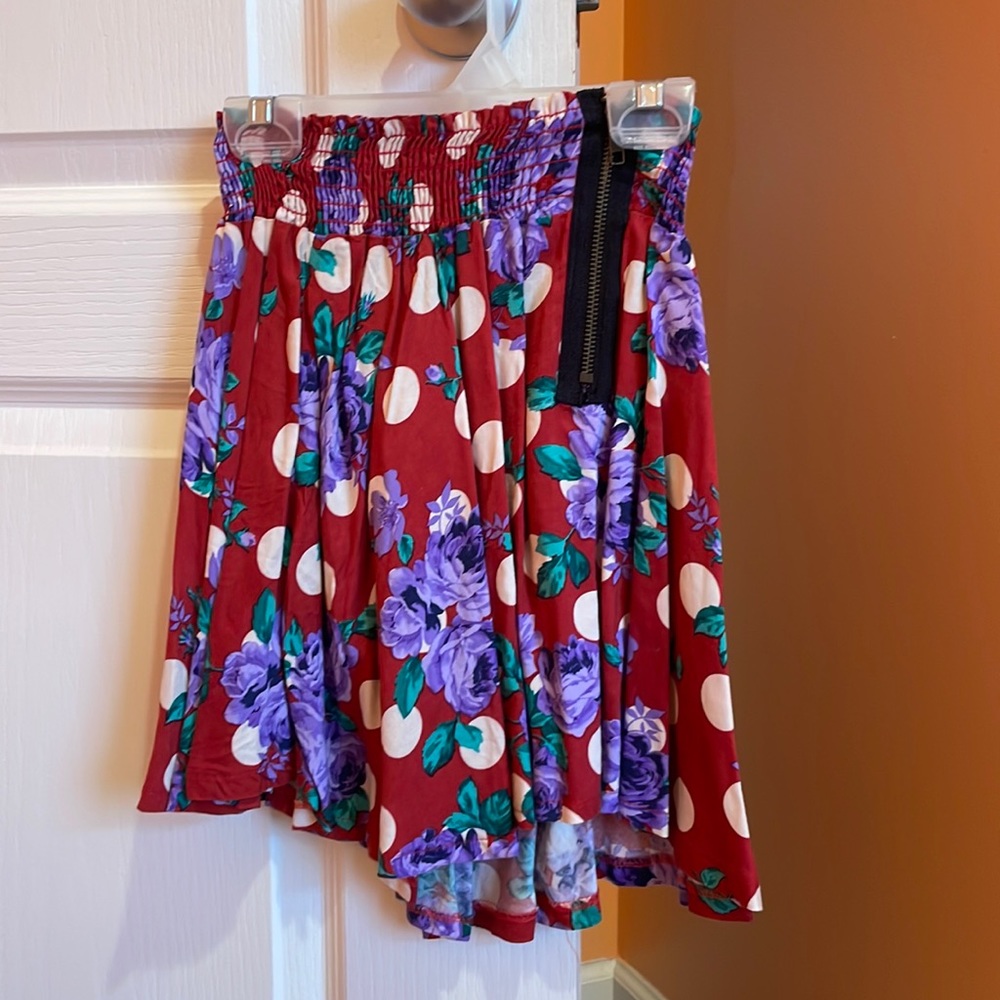 Floral bright flowery skirt with vibrant colors